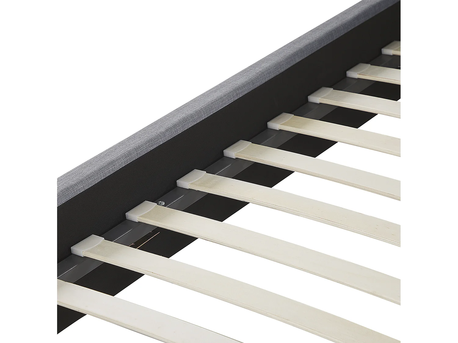 Lit avec sommier Tissu PARIS 160 x 200 cm Gris