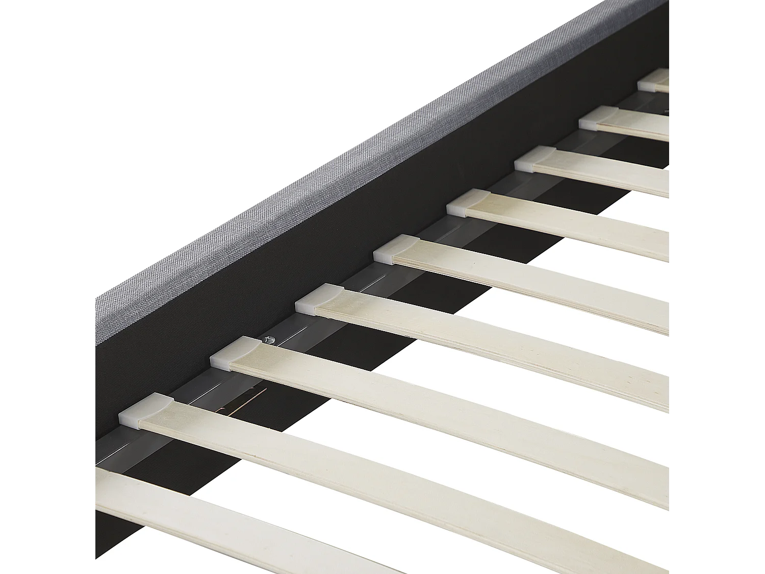 Lit avec sommier Tissu PARIS 160 x 200 cm Gris