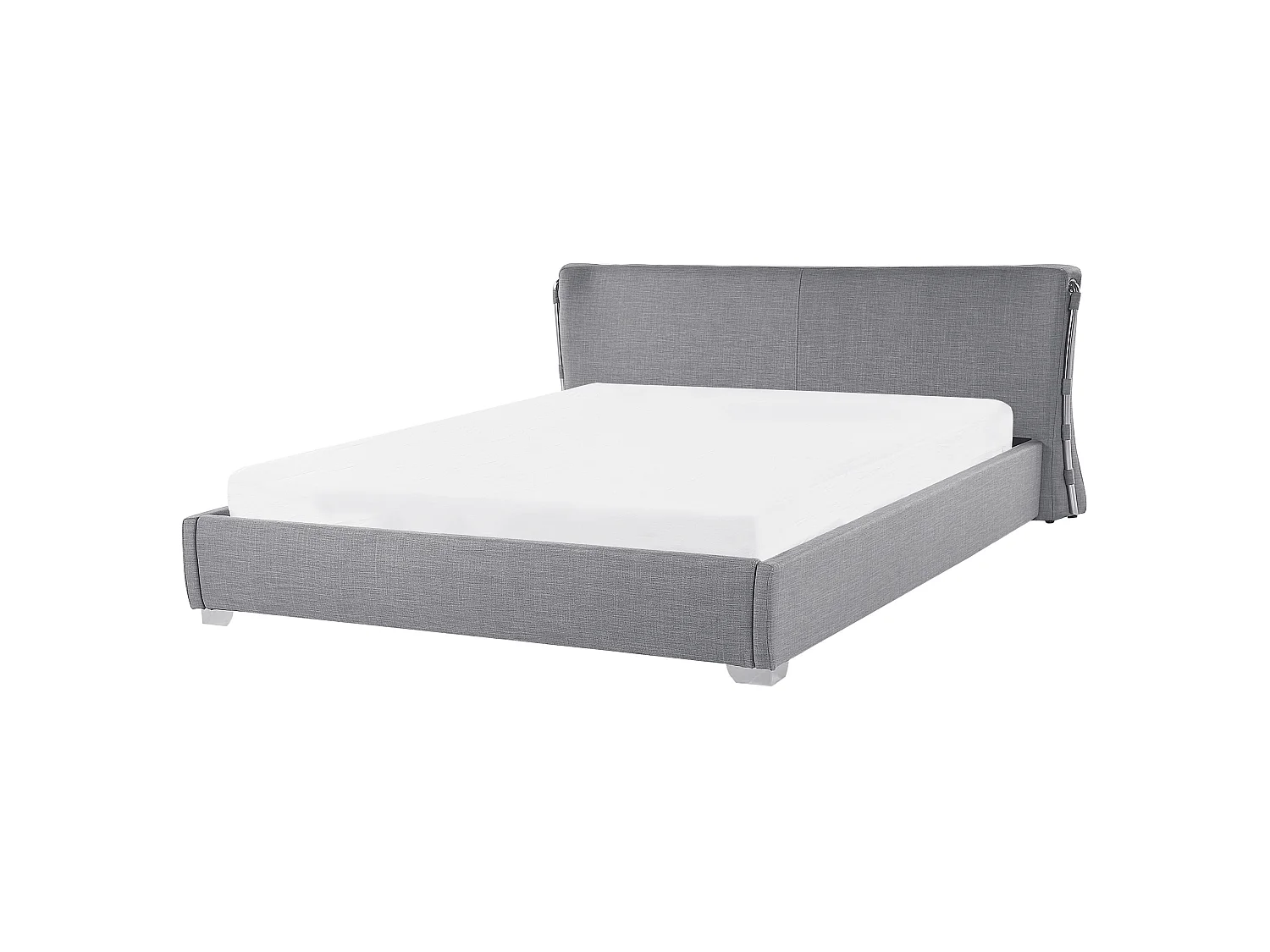 Lit avec sommier Tissu PARIS 160 x 200 cm Gris