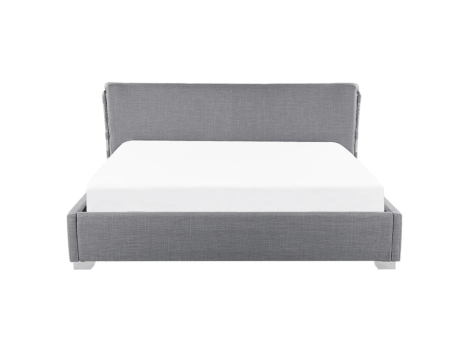 Lit avec sommier Tissu PARIS 160 x 200 cm Gris