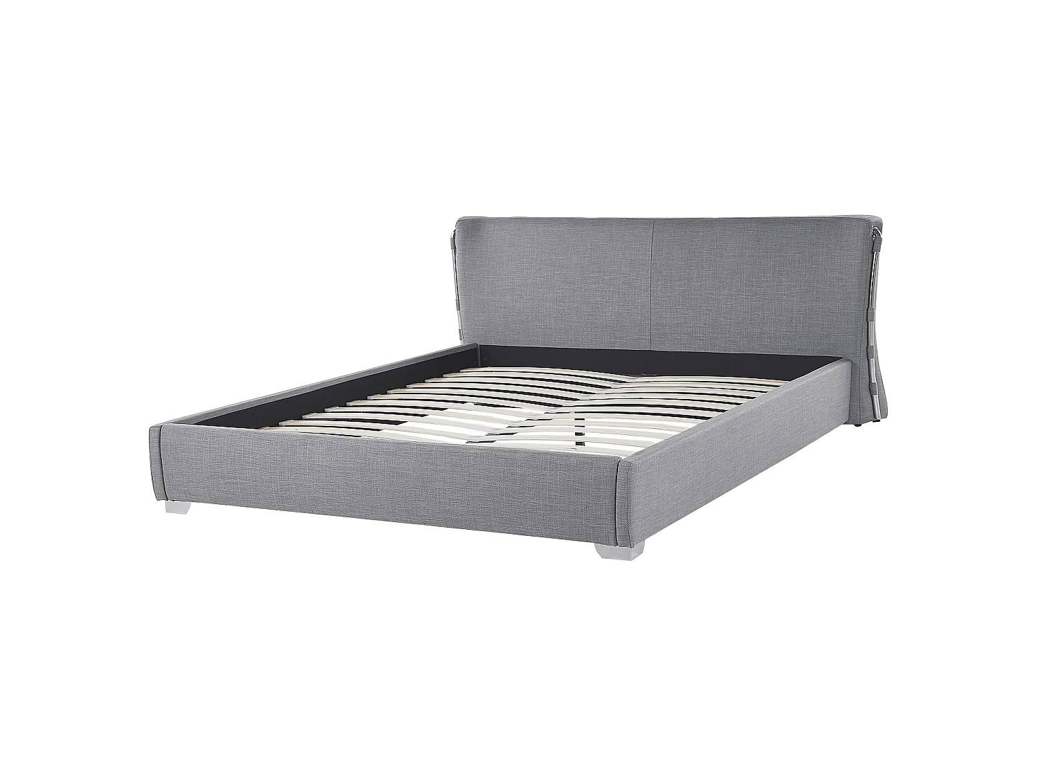 Lit avec sommier Tissu PARIS 160 x 200 cm Gris