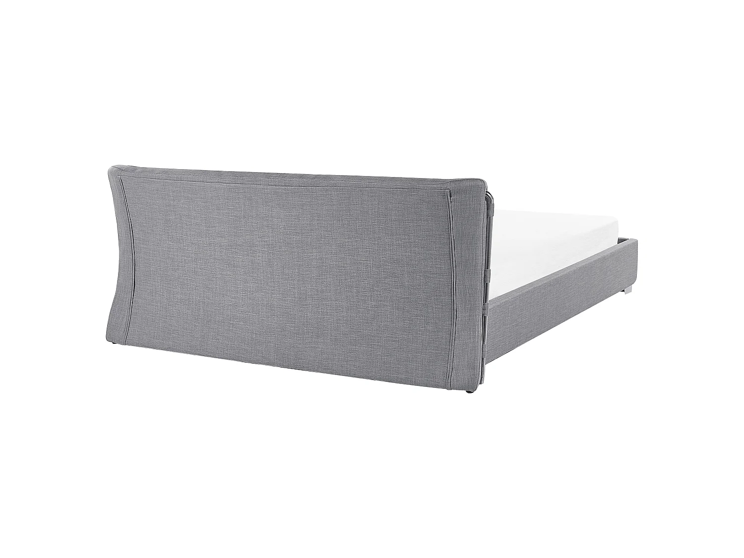 Lit avec sommier Tissu PARIS 160 x 200 cm Gris