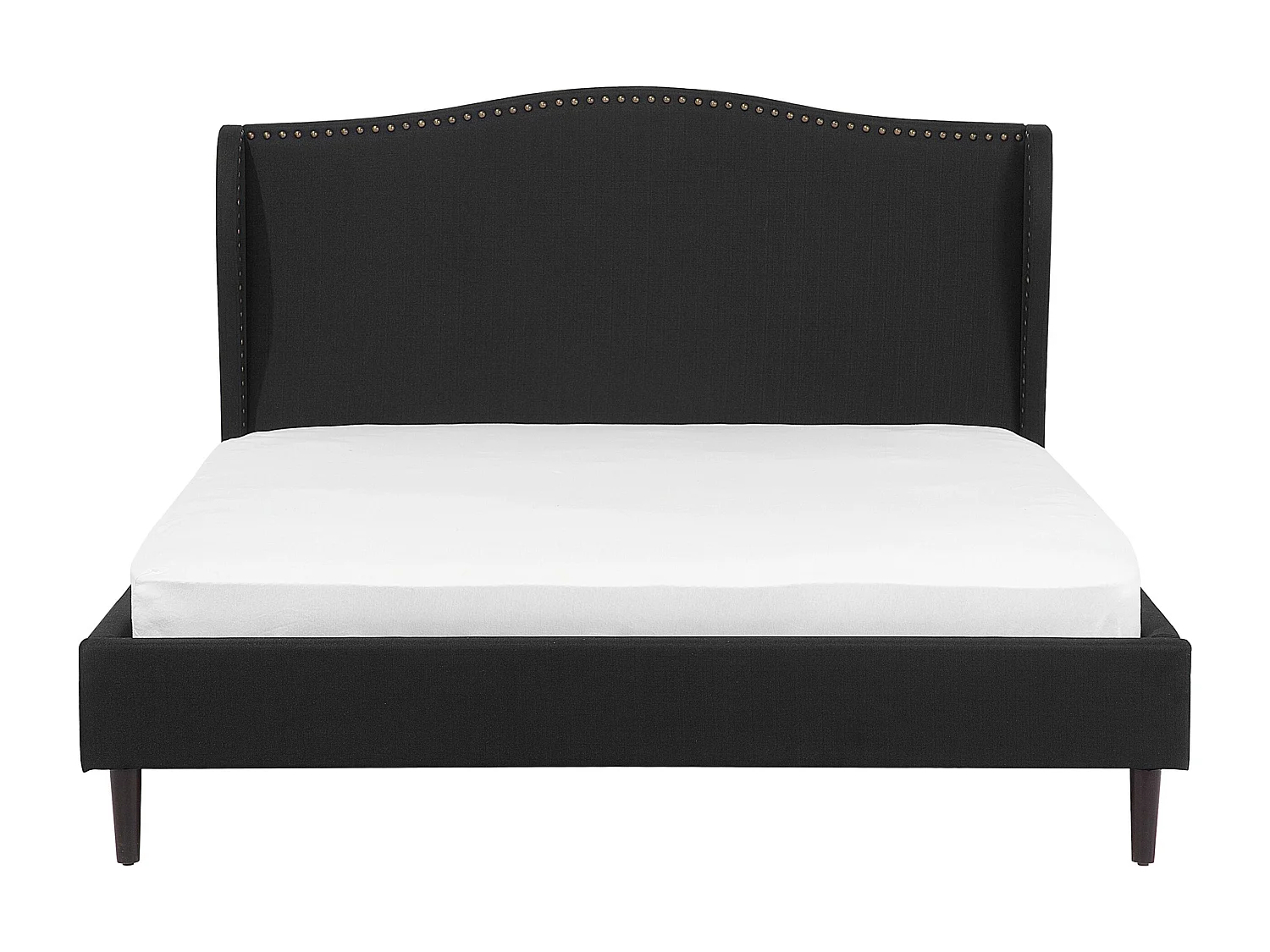 Lit avec sommier Tissu COLMAR 160 x 200 cm Noir