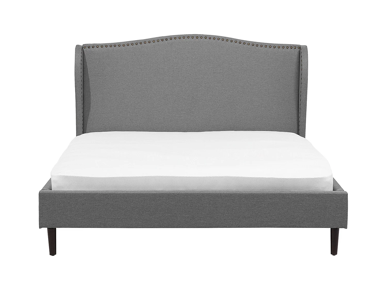 Lit avec sommier Tissu COLMAR 160 x 200 cm Gris