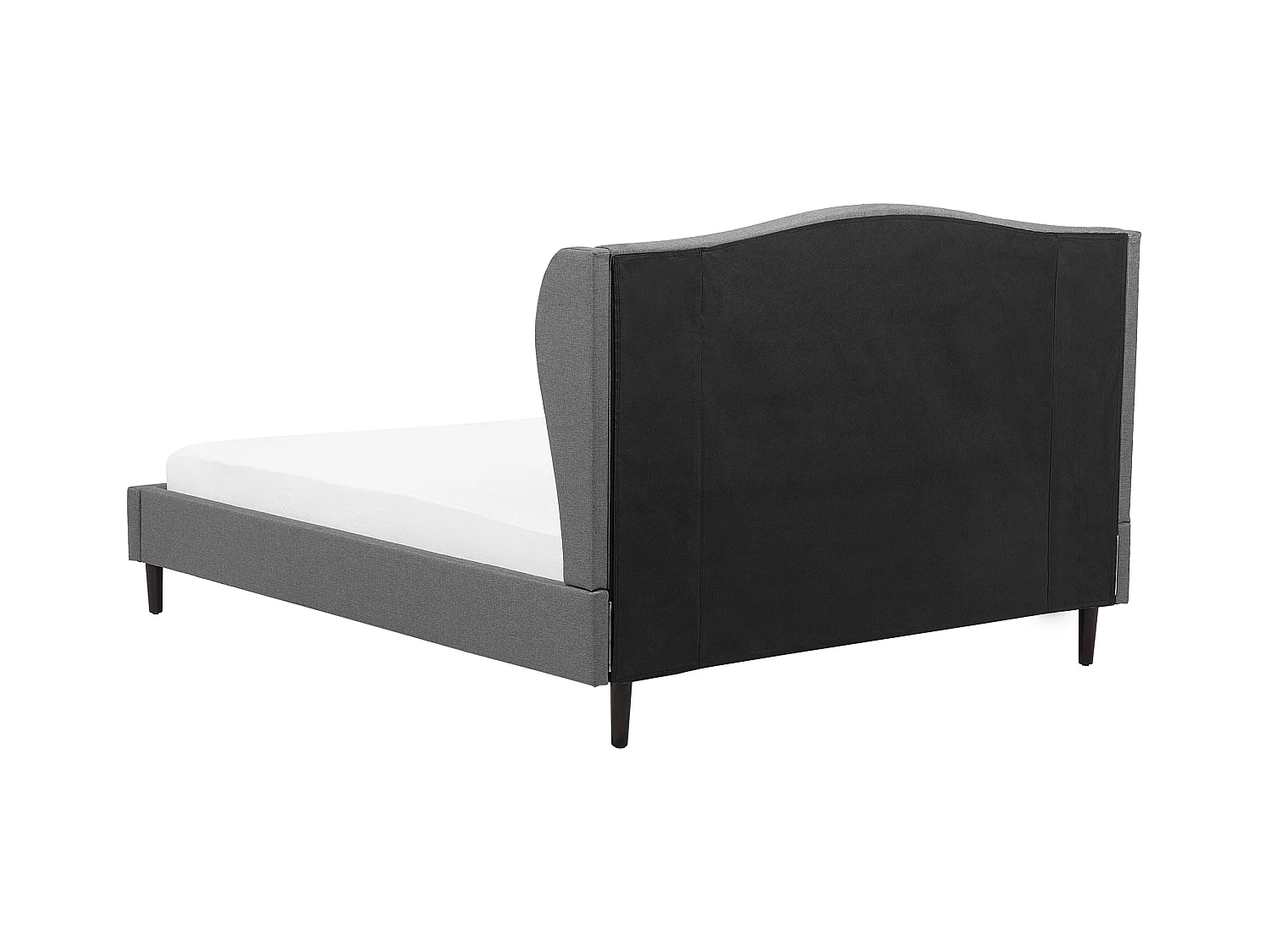 Lit avec sommier Tissu COLMAR 160 x 200 cm Gris