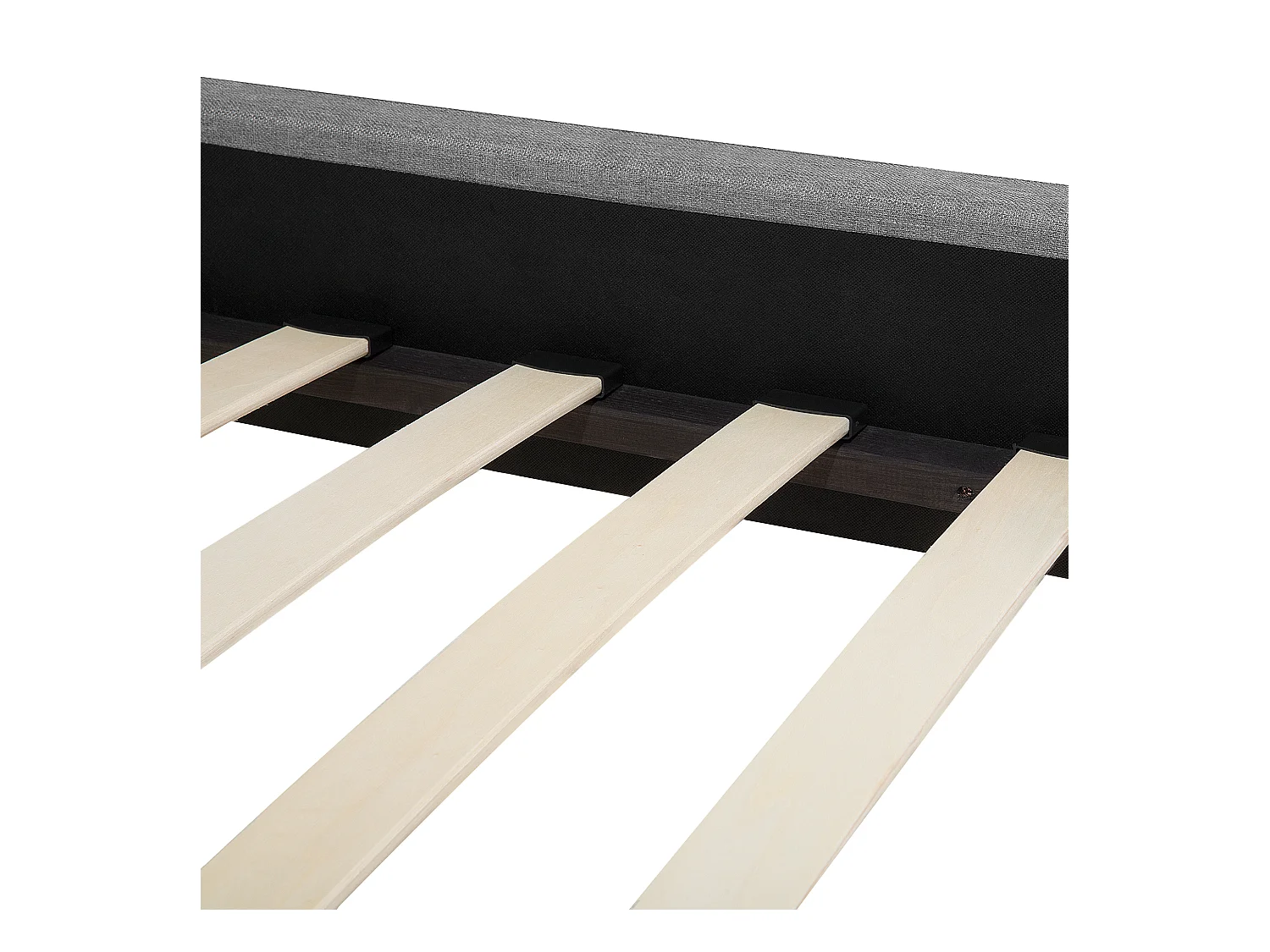 Lit avec sommier Tissu COLMAR 160 x 200 cm Gris