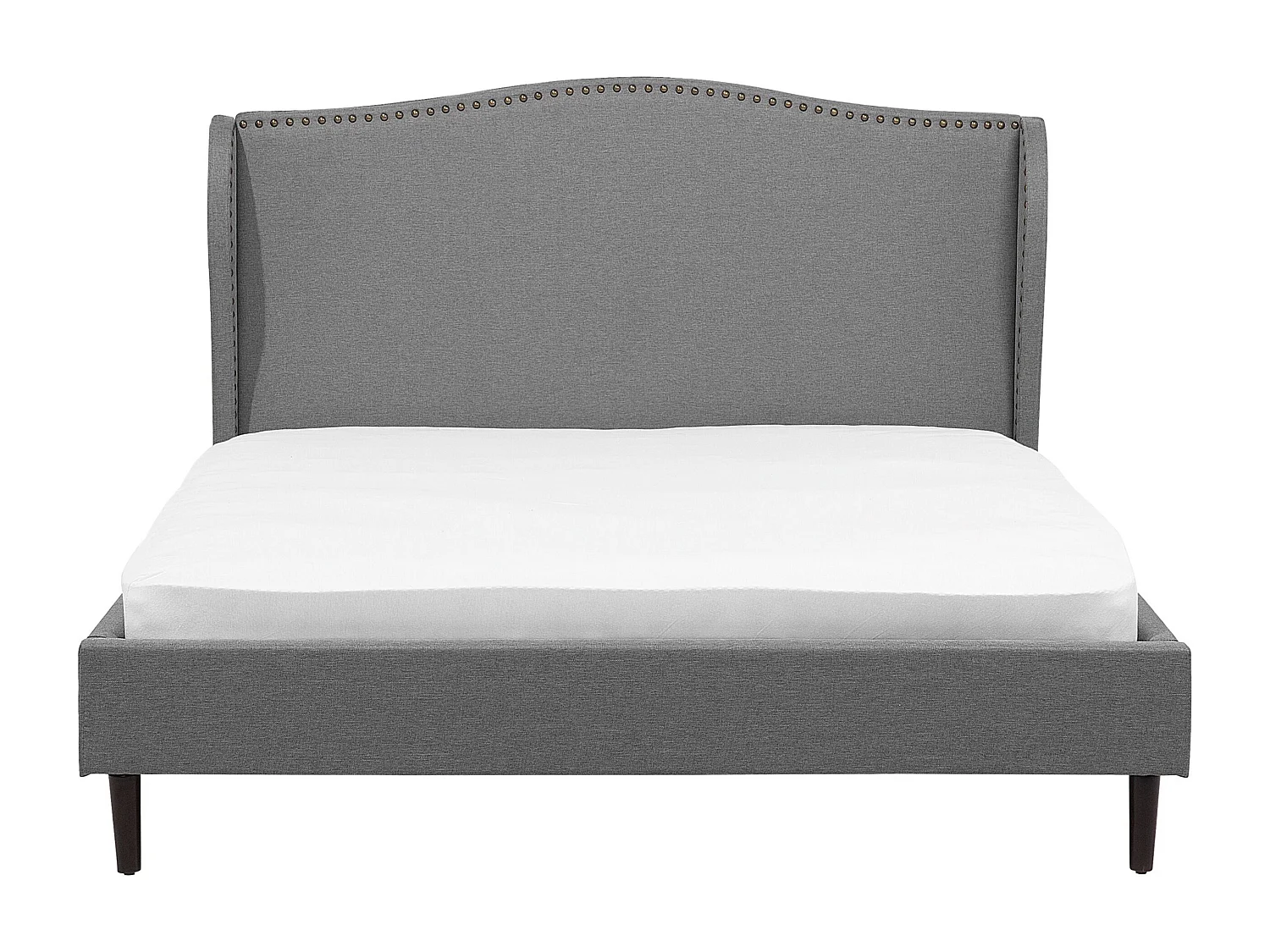Lit avec sommier Tissu COLMAR 160 x 200 cm Gris