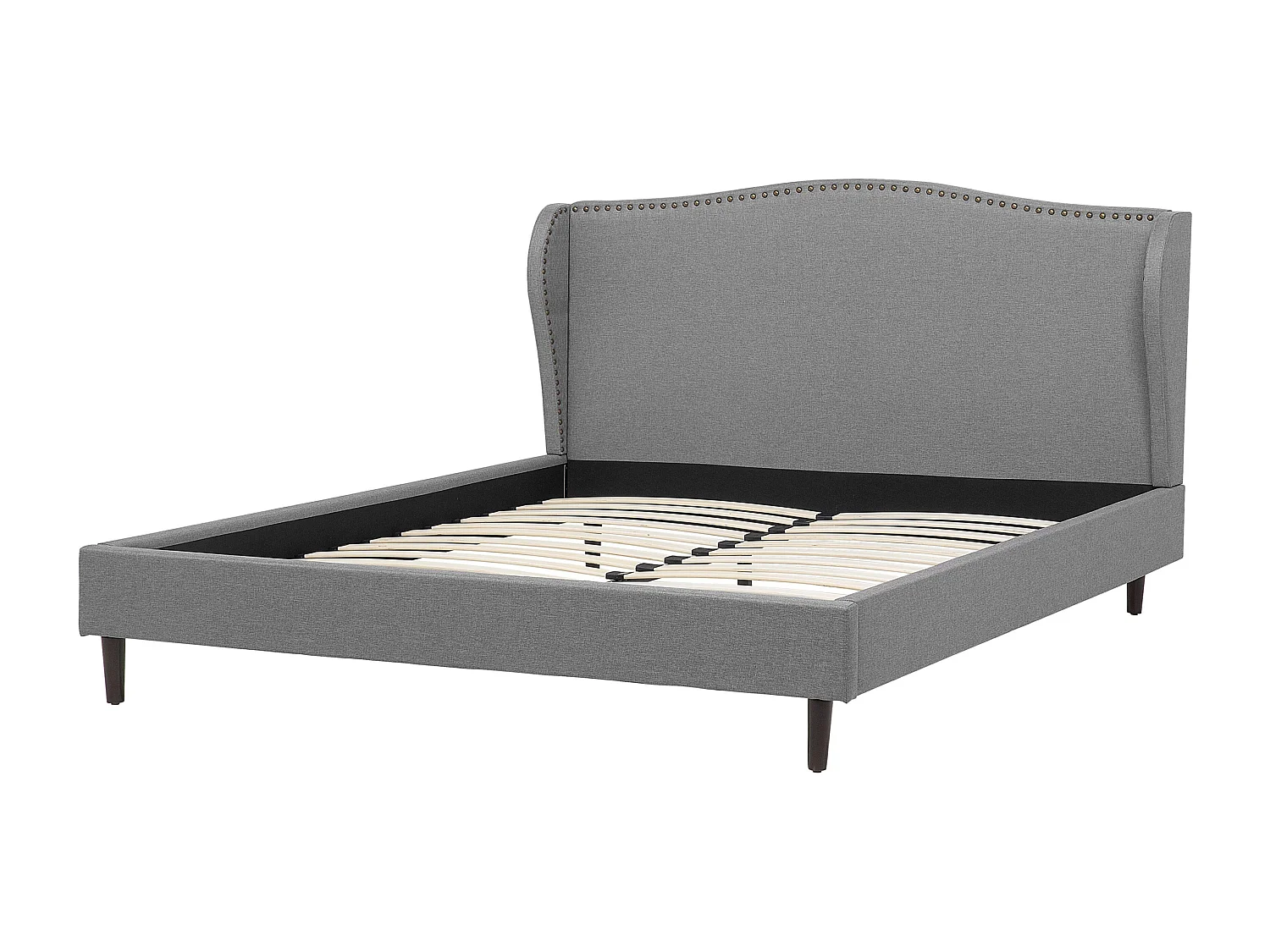 Lit avec sommier Tissu COLMAR 160 x 200 cm Gris
