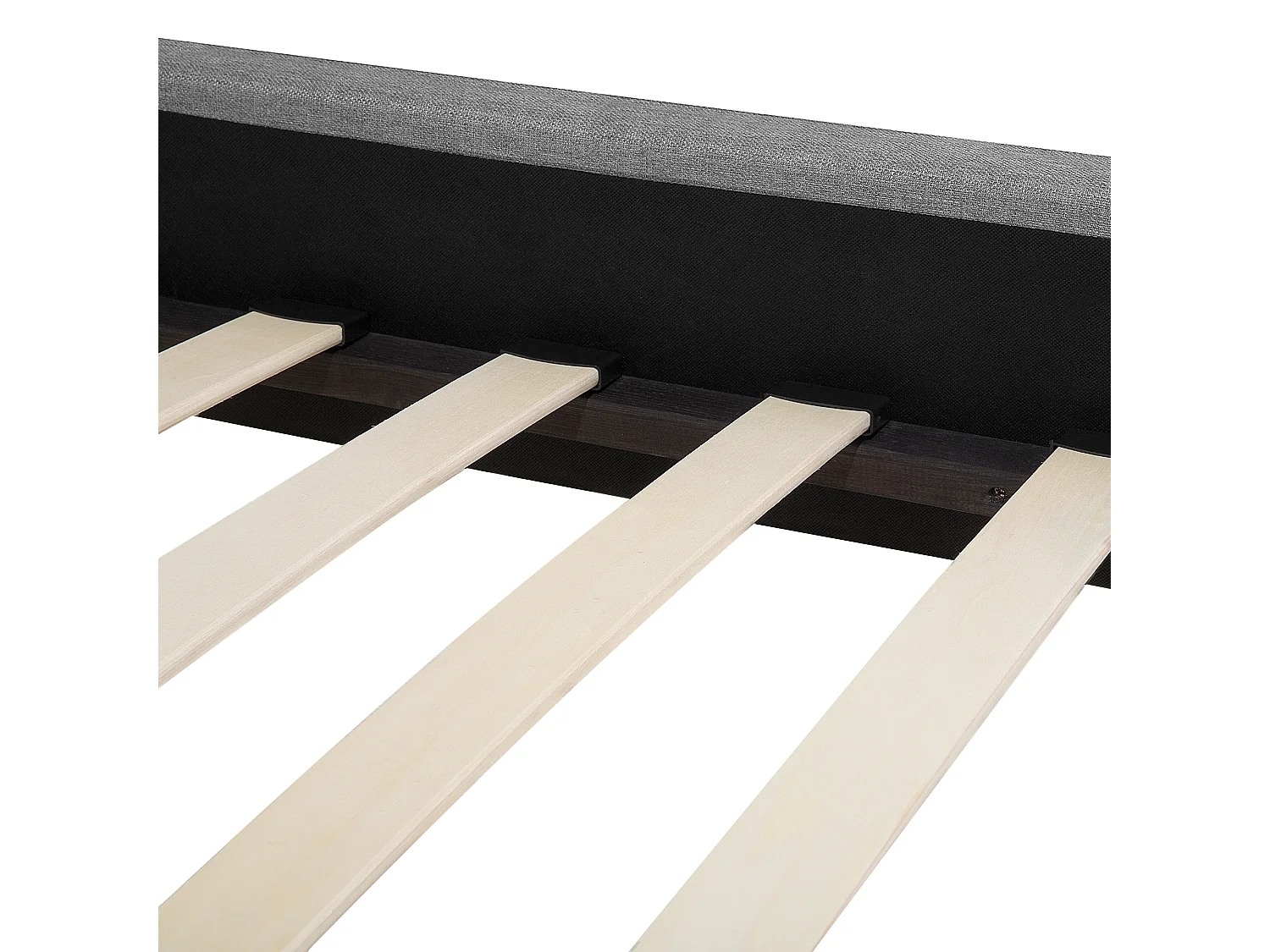 Lit avec sommier Tissu COLMAR 160 x 200 cm Gris