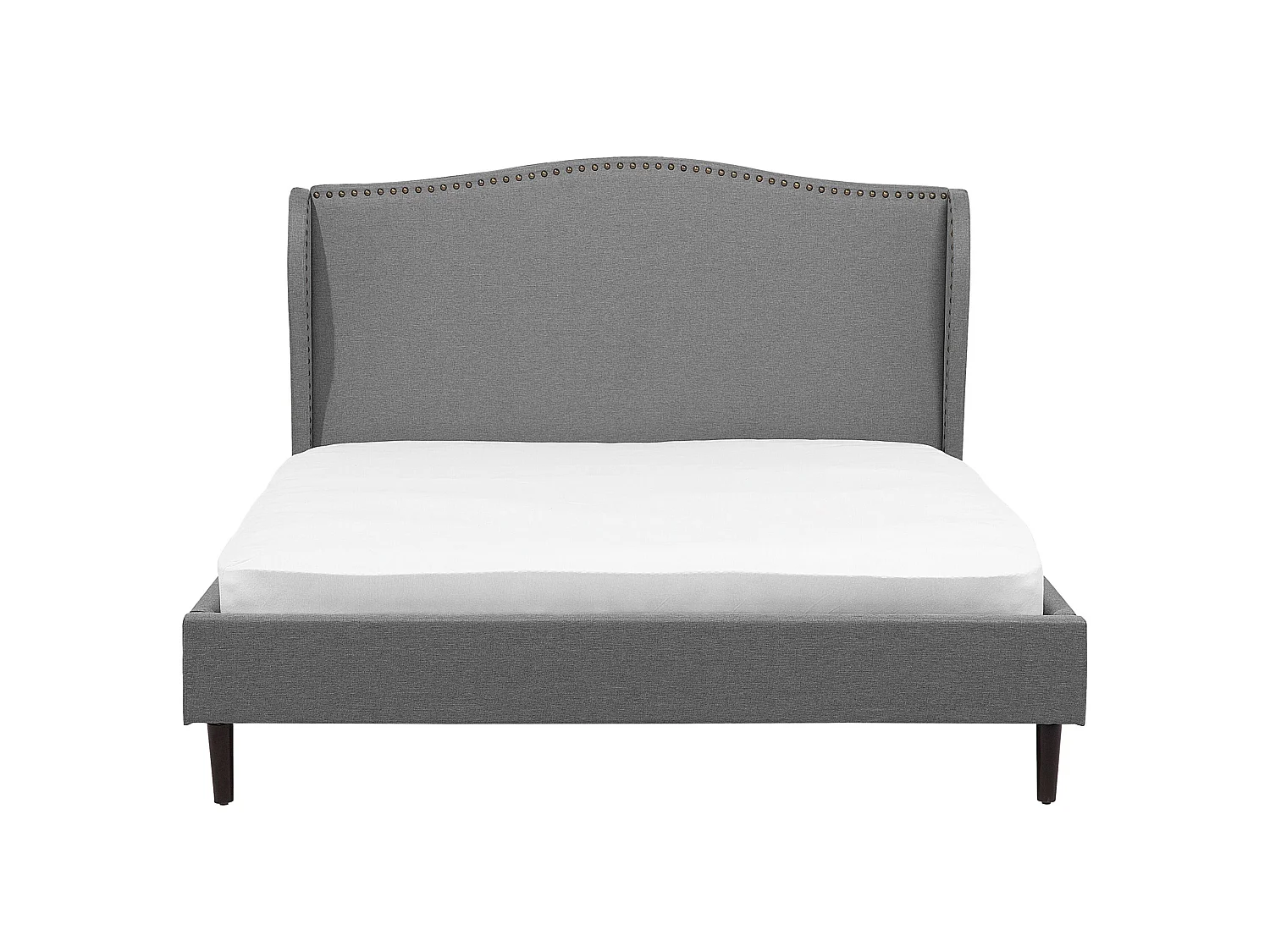 Lit avec sommier Tissu COLMAR 160 x 200 cm Gris