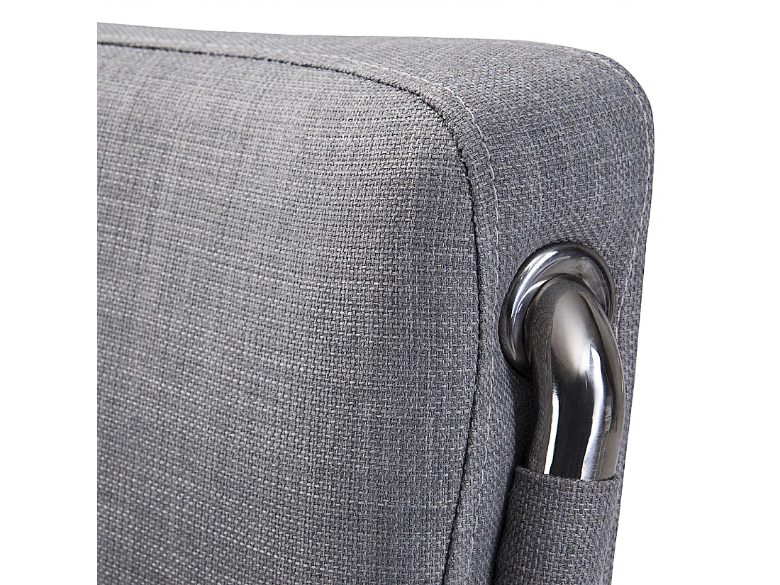 Extravagantes Polsterbett in Grau 140x200 cm Paris