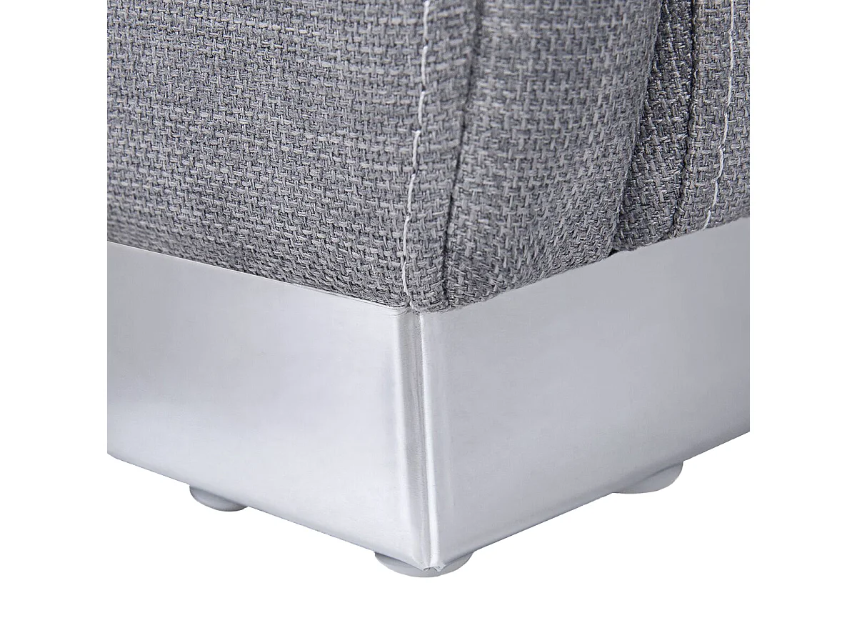 Extravagantes Polsterbett in Grau 140x200 cm Paris