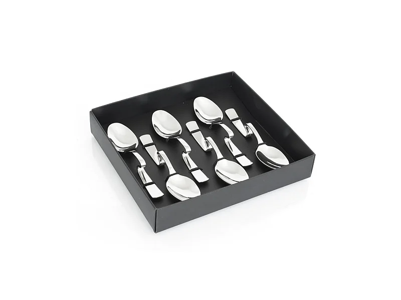 Coffret de 6 cuillères coudées carmil pour café ou cocktail