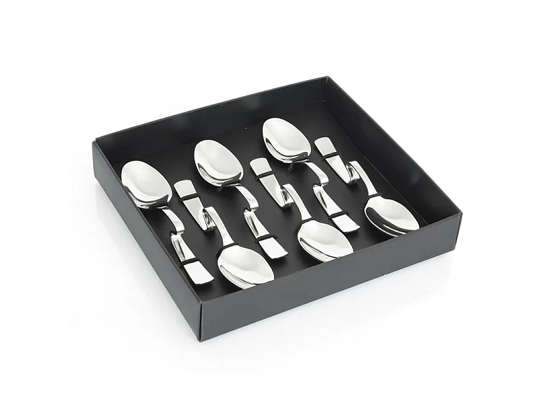 Coffret de 6 cuillères coudées carmil pour café ou cocktail