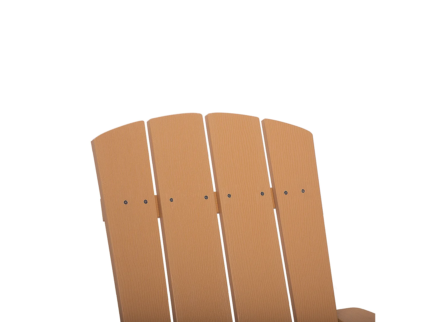 Moderner Muskoka Gartenstuhl Kunstholz Hellbraun mit Hocker Armlehnen Adirondack