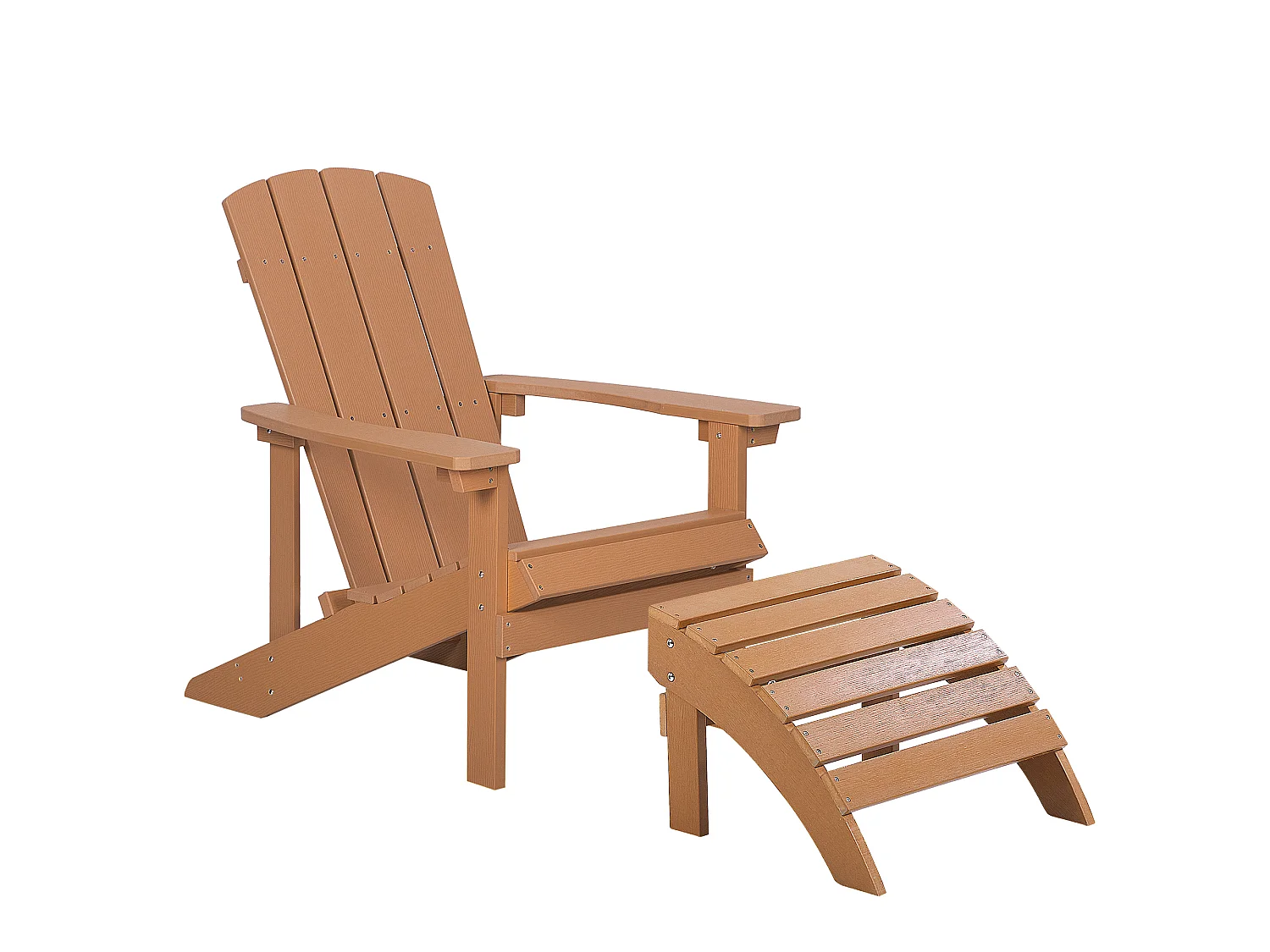 Silla de jardín ADIRONDACK con reposapiés Marrón