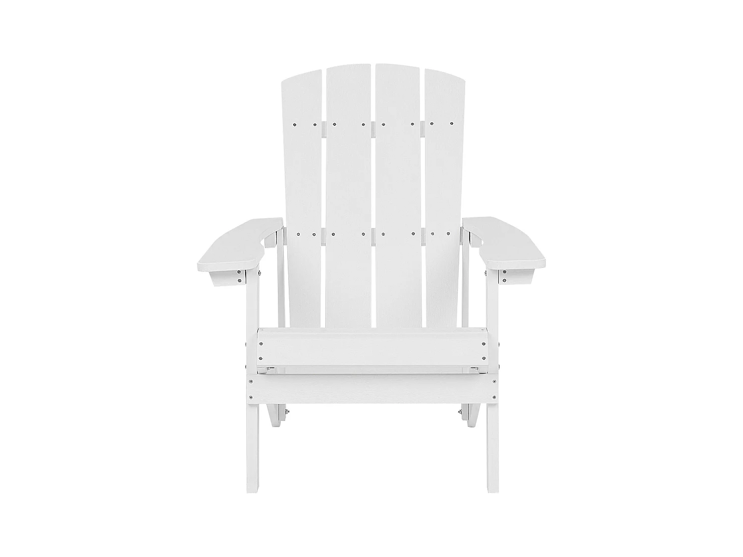 Moderner Muskoka Gartenstuhl Kunstholz Weiß mit Hocker Armlehnen Adirondack