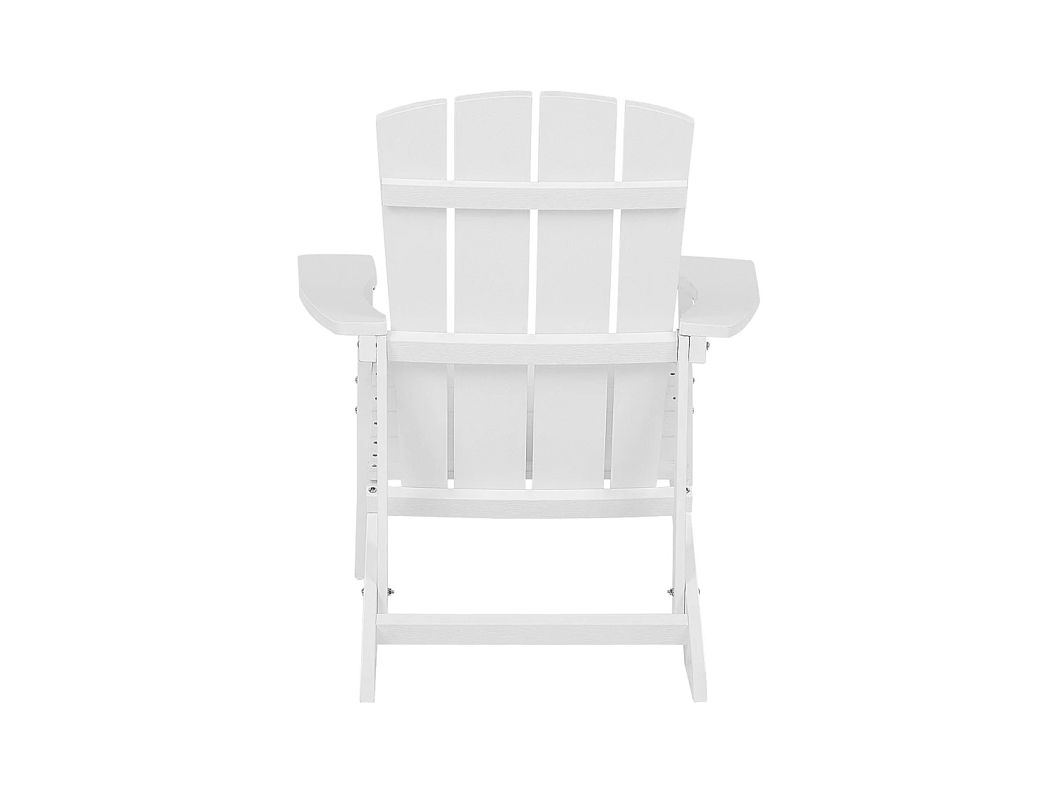 Moderner Muskoka Gartenstuhl Kunstholz Weiß mit Hocker Armlehnen Adirondack