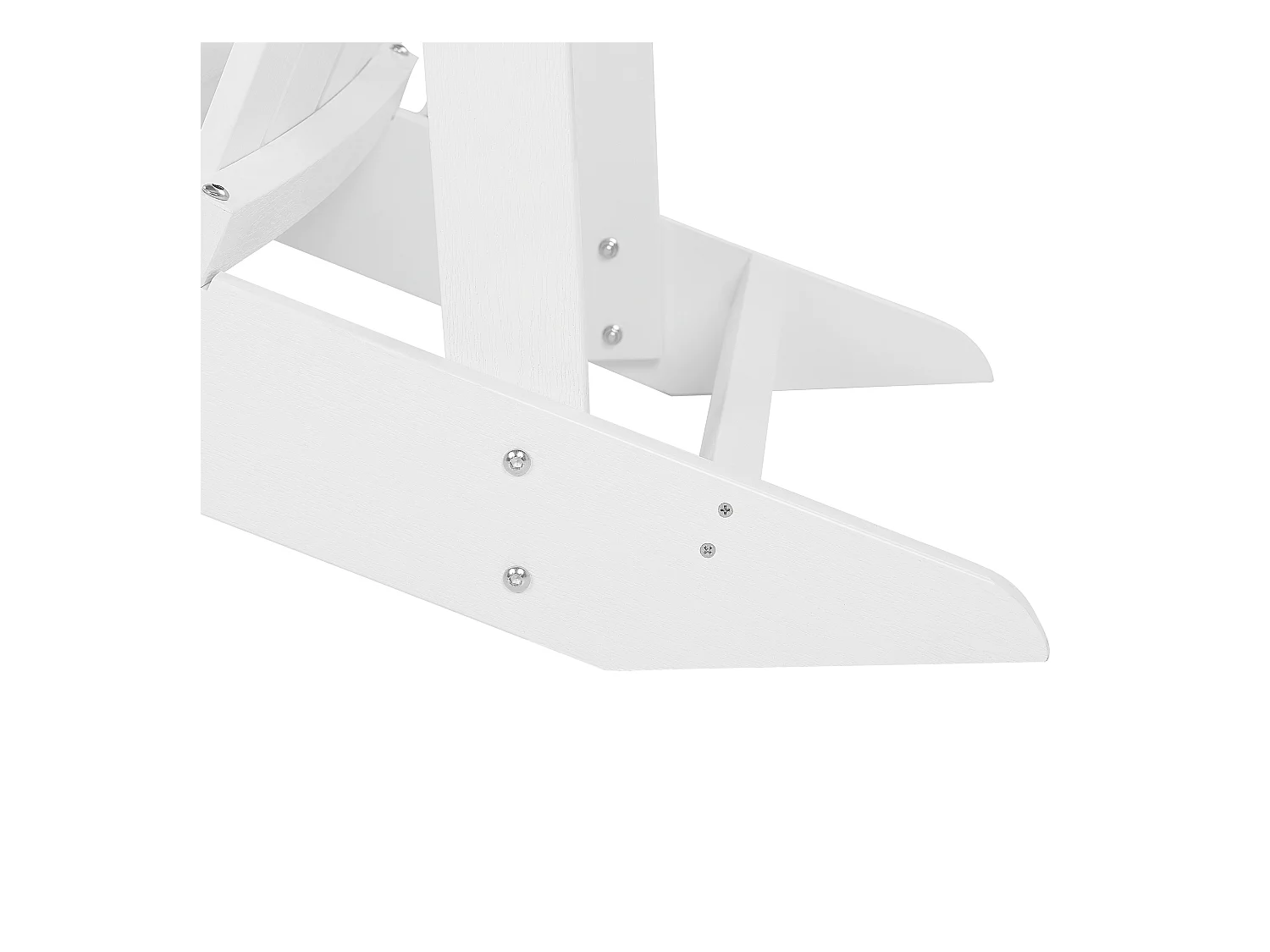 Moderner Muskoka Gartenstuhl Kunstholz Weiß mit Hocker Armlehnen Adirondack