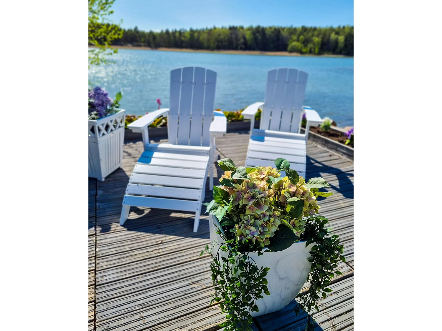 Chaise de jardin ADIRONDACK Blanc