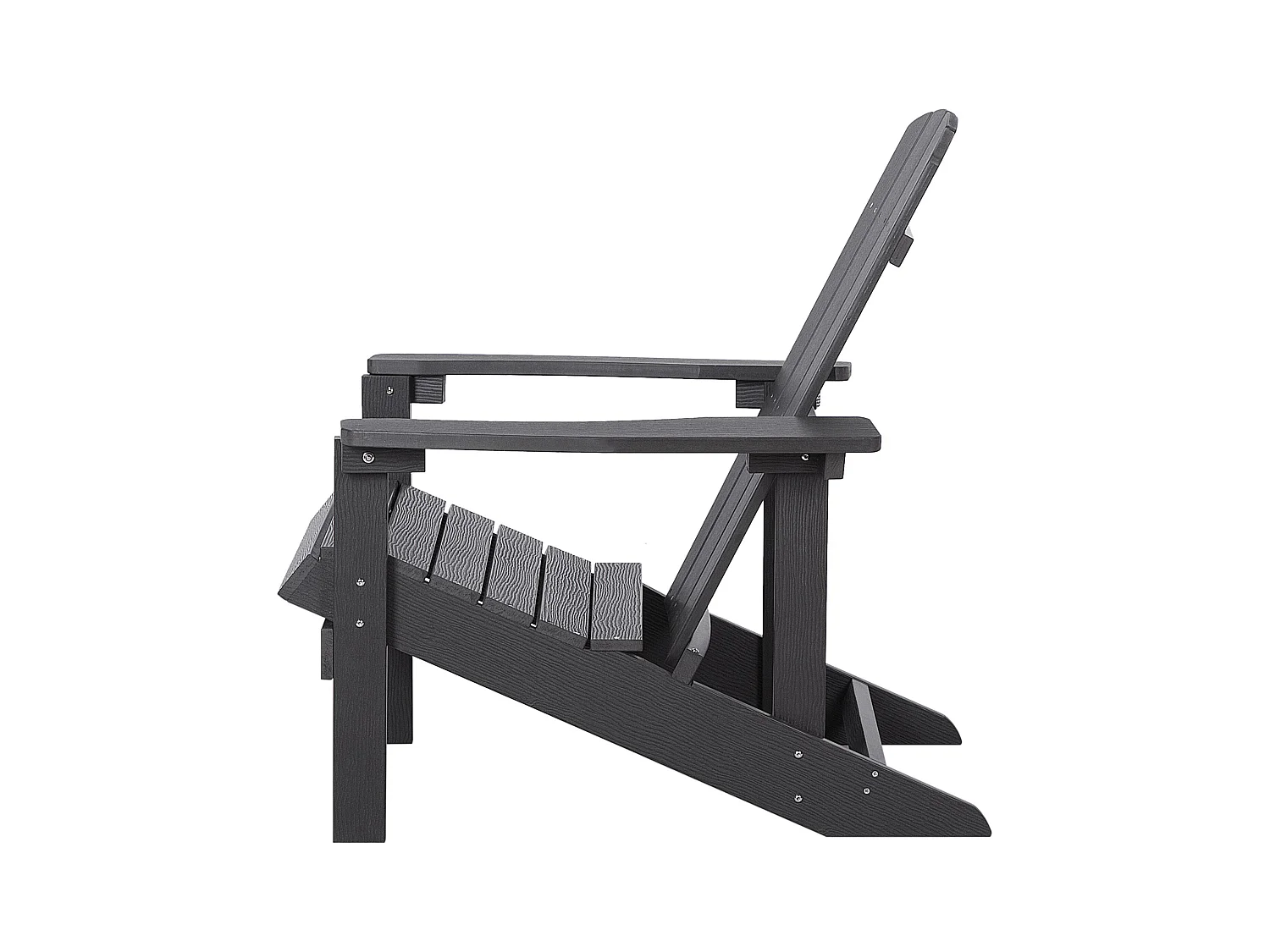 Tuinstoel ADIRONDACK met voetenbank Donkergrijs