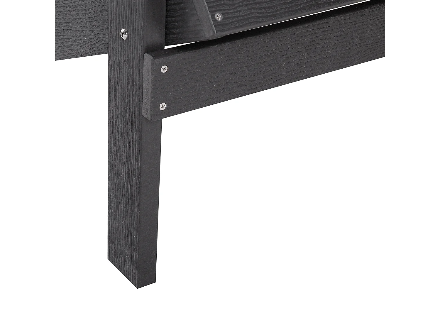 Moderner Gartenstuhl Kunstholz Dunkelgrau mit Hocker Armlehnen Adirondack