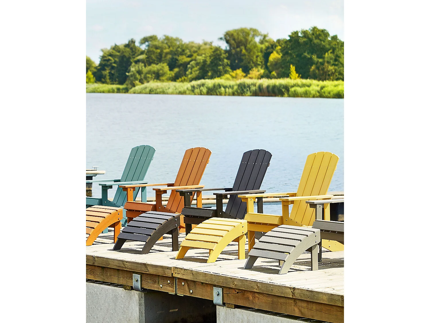 Chaise de jardin ADIRONDACK Gris foncé