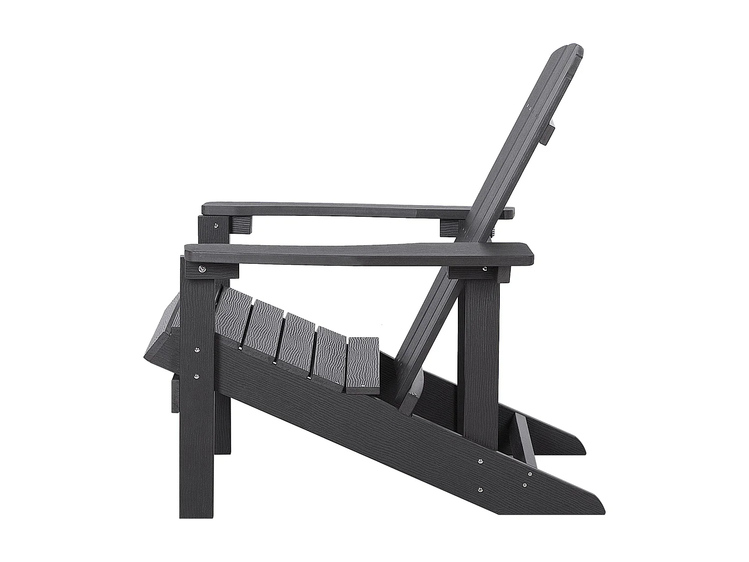 Tuinstoel ADIRONDACK met voetenbank Donkergrijs