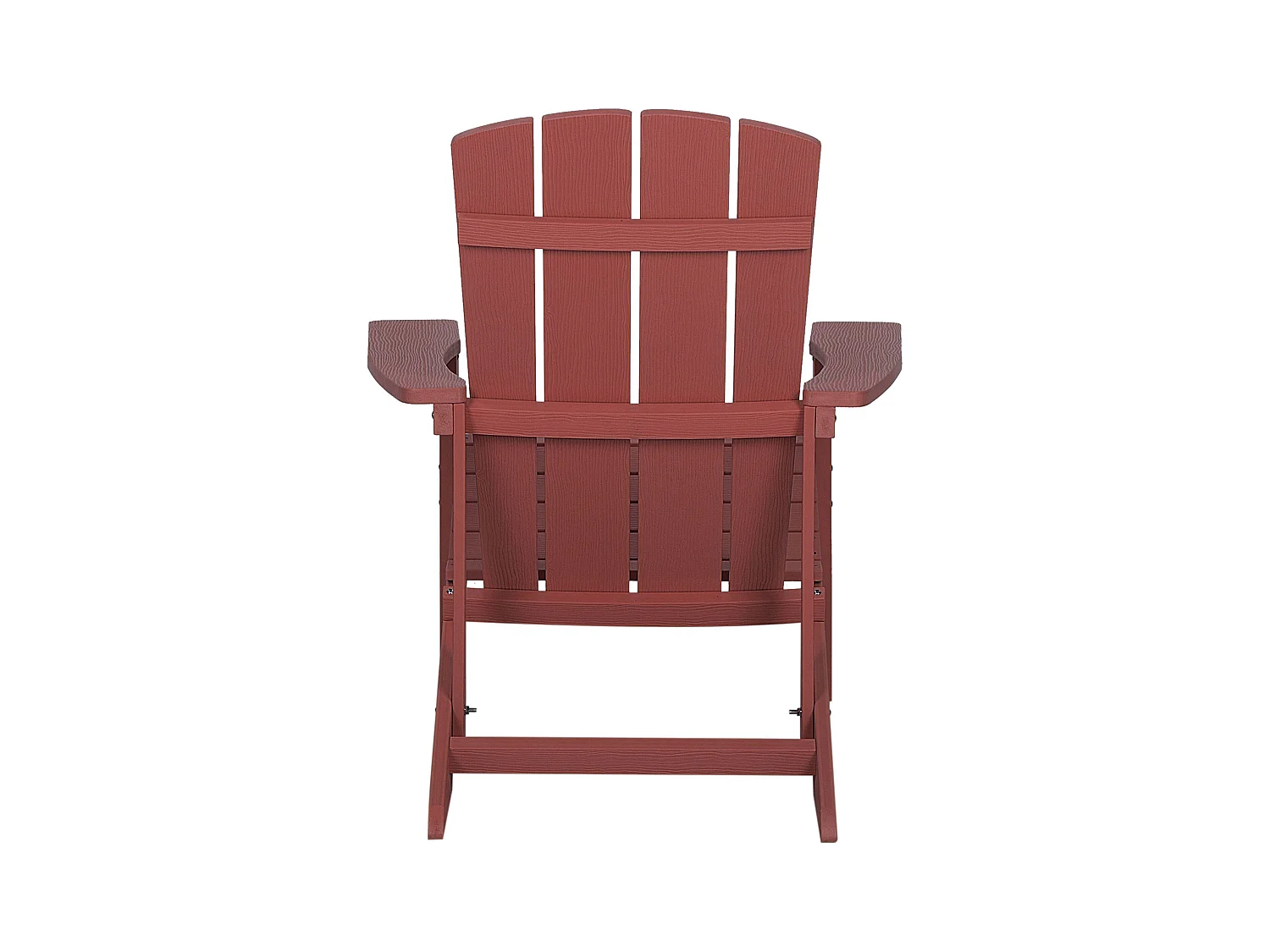 Moderner Muskoka Gartenstuhl Kunstholz Rot mit Hocker Armlehnen Adirondack