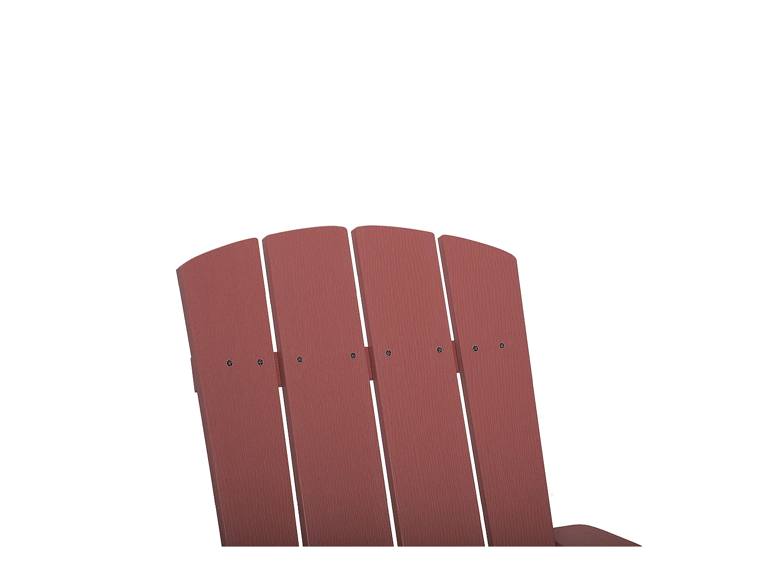 Moderner Muskoka Gartenstuhl Kunstholz Rot mit Hocker Armlehnen Adirondack