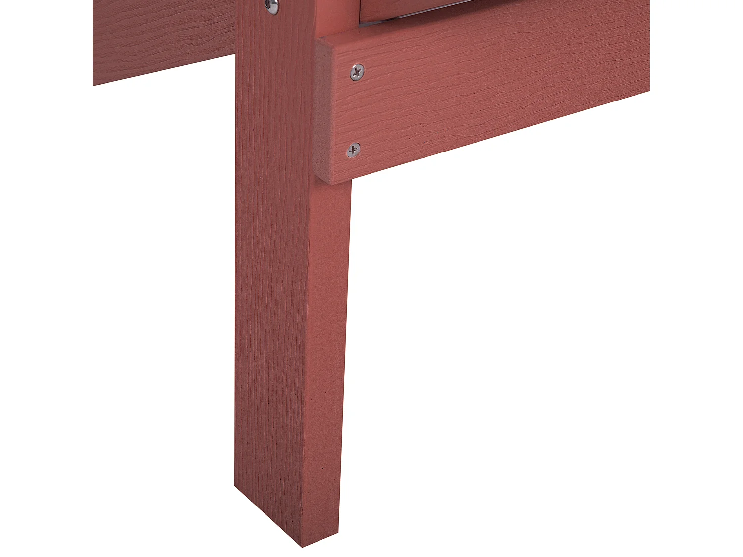 Moderner Muskoka Gartenstuhl Kunstholz Rot mit Hocker Armlehnen Adirondack