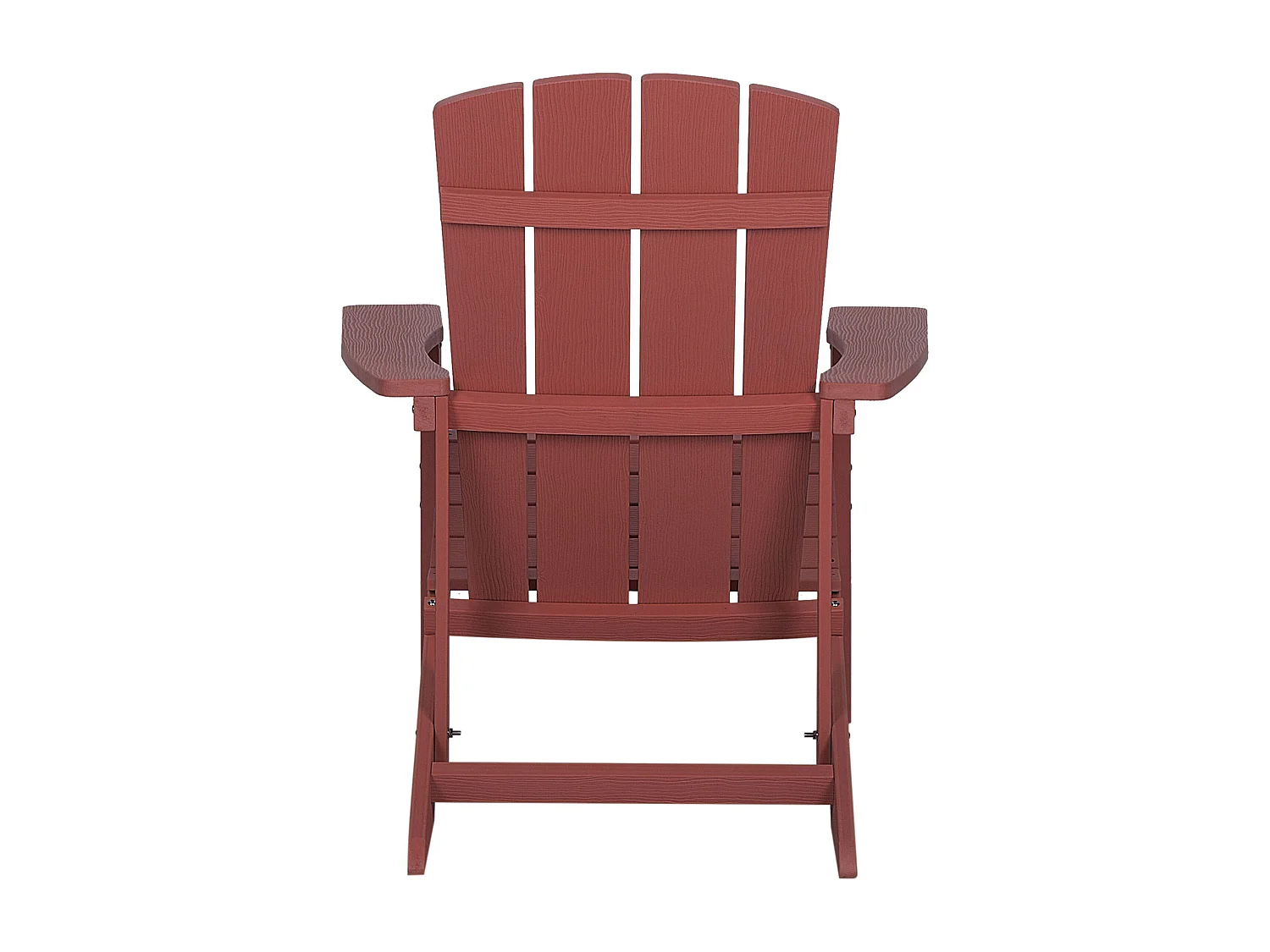 Moderner Muskoka Gartenstuhl Kunstholz Rot mit Hocker Armlehnen Adirondack