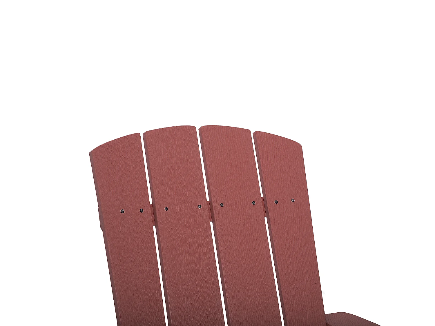 Moderner Muskoka Gartenstuhl Kunstholz Rot mit Hocker Armlehnen Adirondack