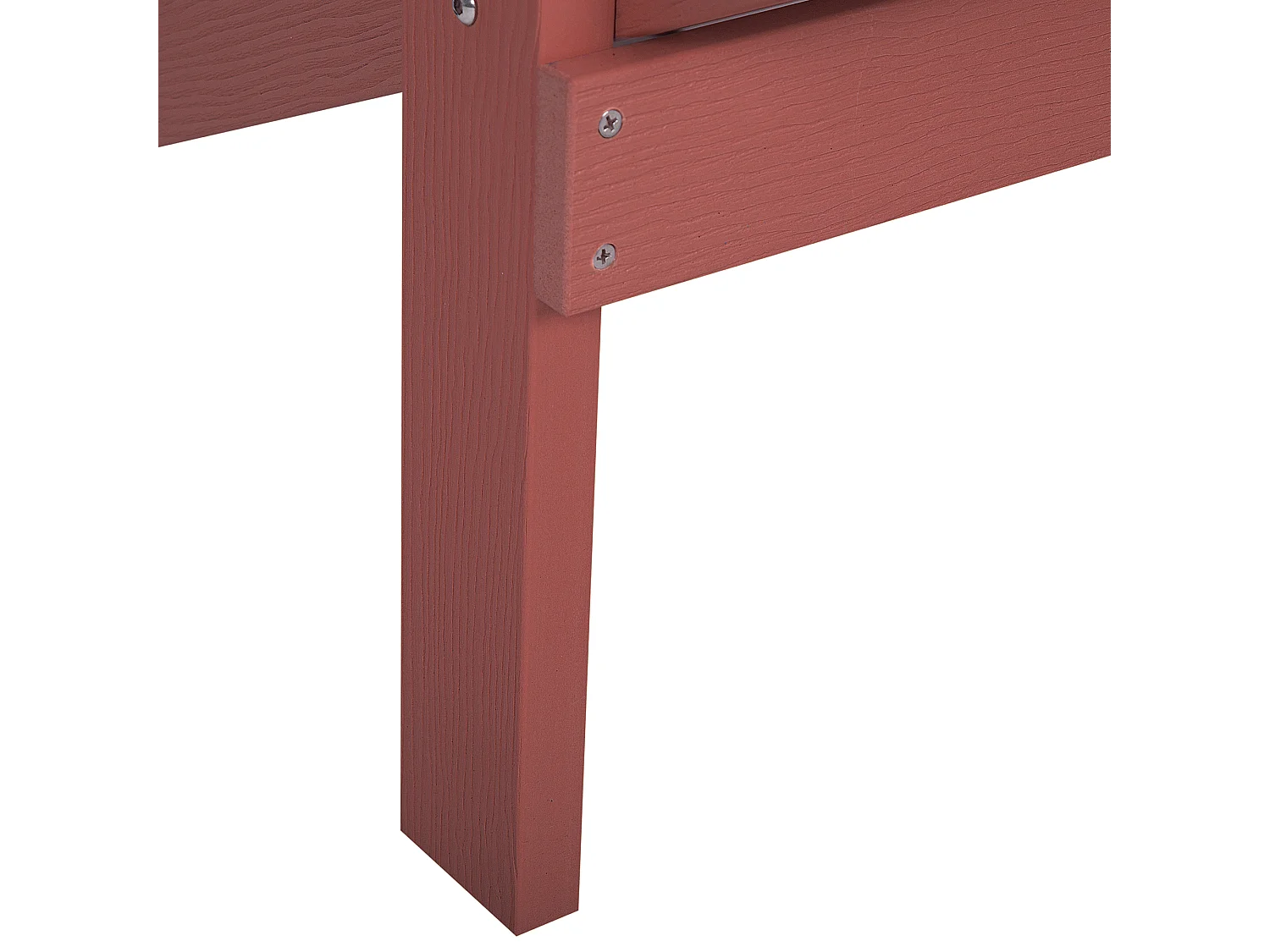 Moderner Muskoka Gartenstuhl Kunstholz Rot mit Hocker Armlehnen Adirondack