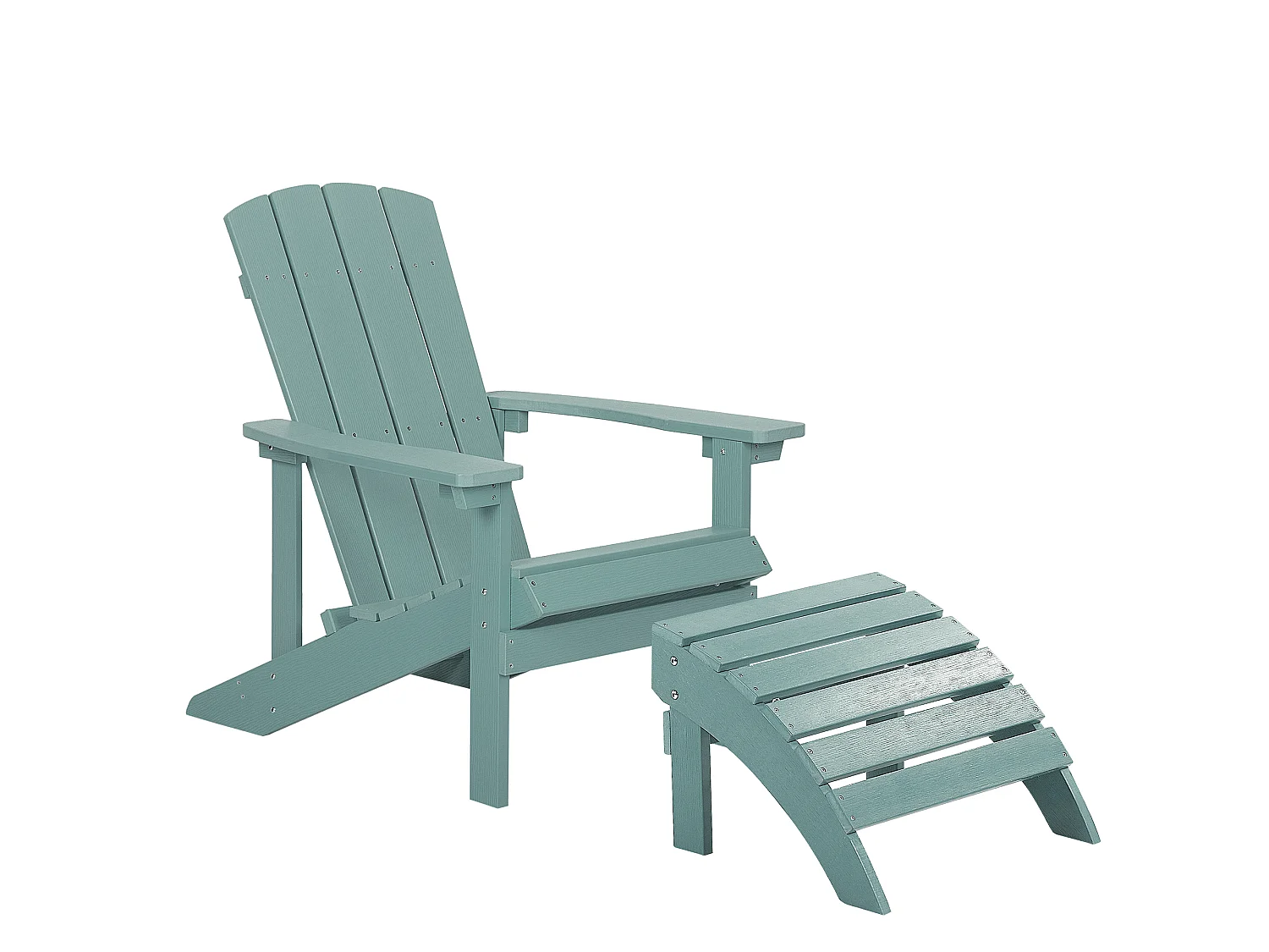Tuinstoel ADIRONDACK met voetenbank Turquoise