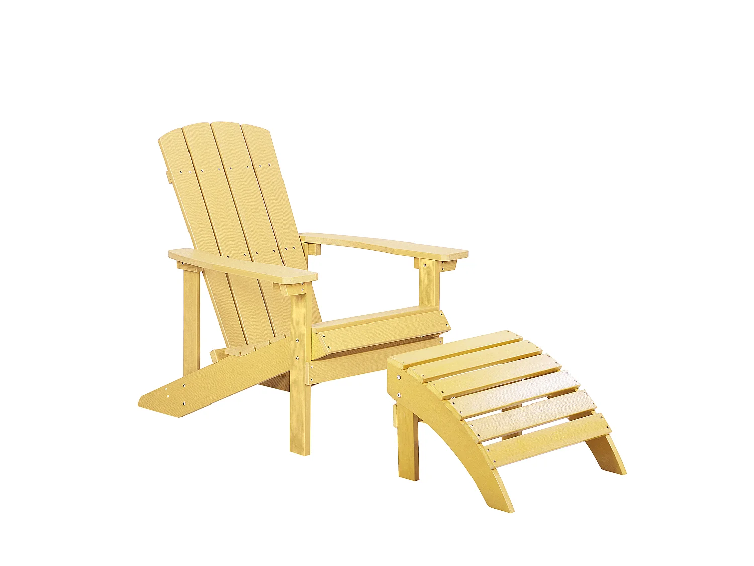 Tuinstoel ADIRONDACK met voetenbank Geel