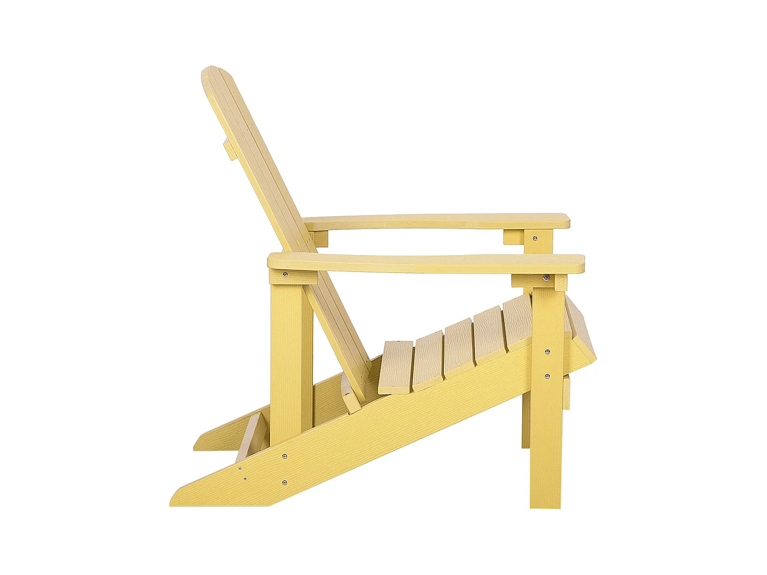 Tuinstoel ADIRONDACK met voetenbank Geel