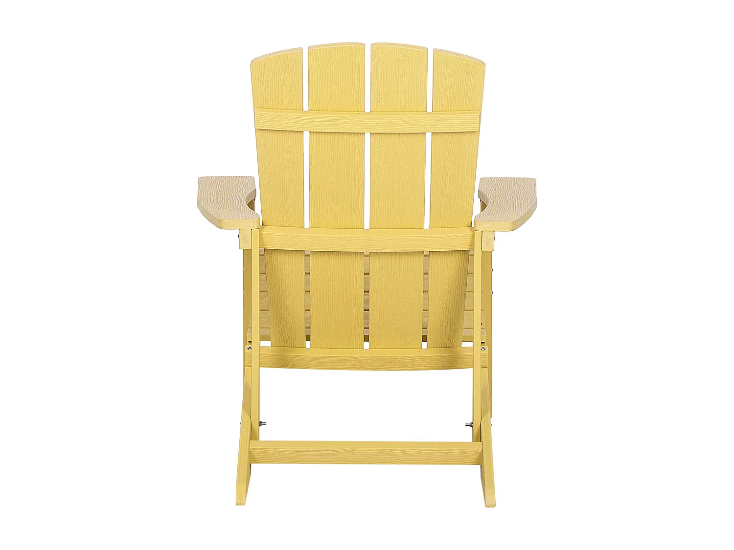 Moderner Muskoka Gartenstuhl Kunstholz Gelb mit Hocker Armlehnen Adirondack