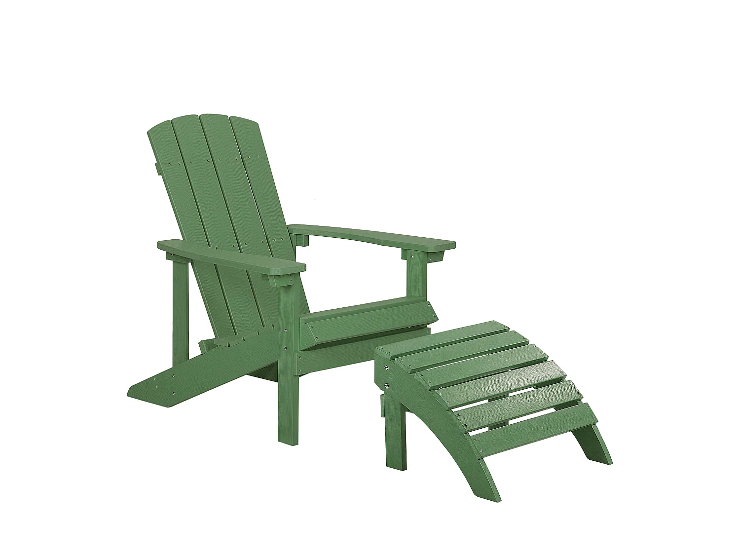 Tuinstoel ADIRONDACK met voetenbank Groen