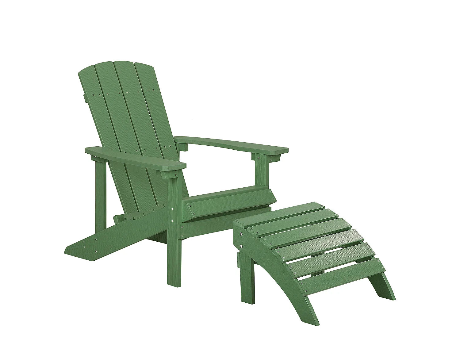 Tuinstoel ADIRONDACK met voetenbank Groen