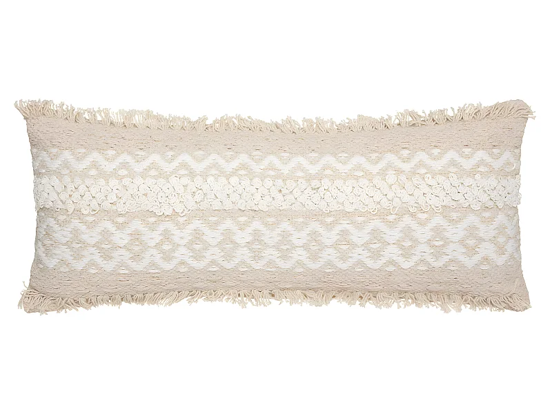 Coussin déhoussable en Coton motif en relief  25 x 58 cm