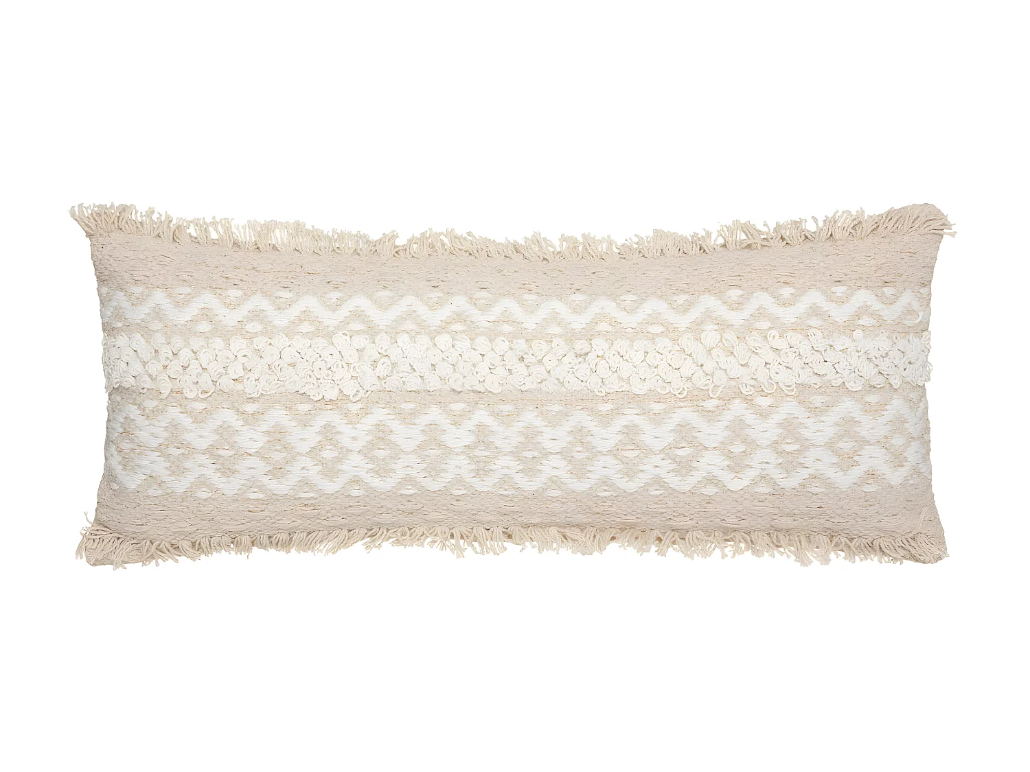 Coussin déhoussable en Coton motif en relief  25 x 58 cm