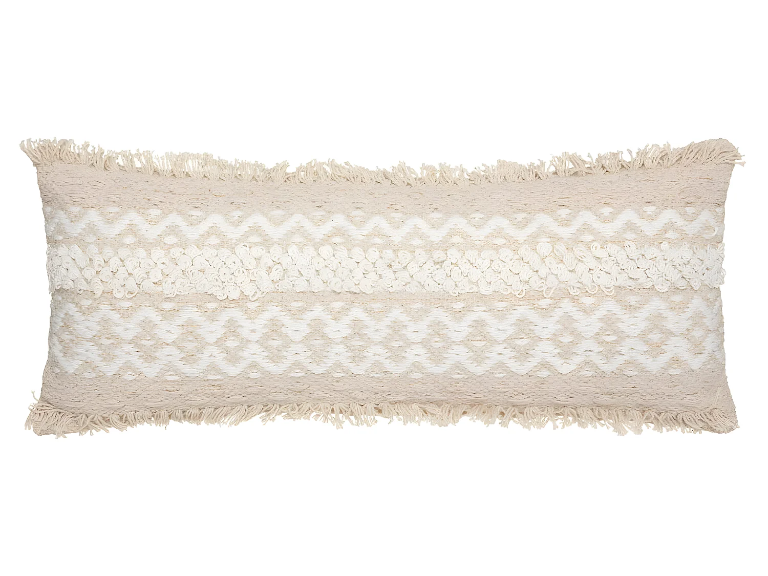 Coussin déhoussable en Coton motif en relief  25 x 58 cm