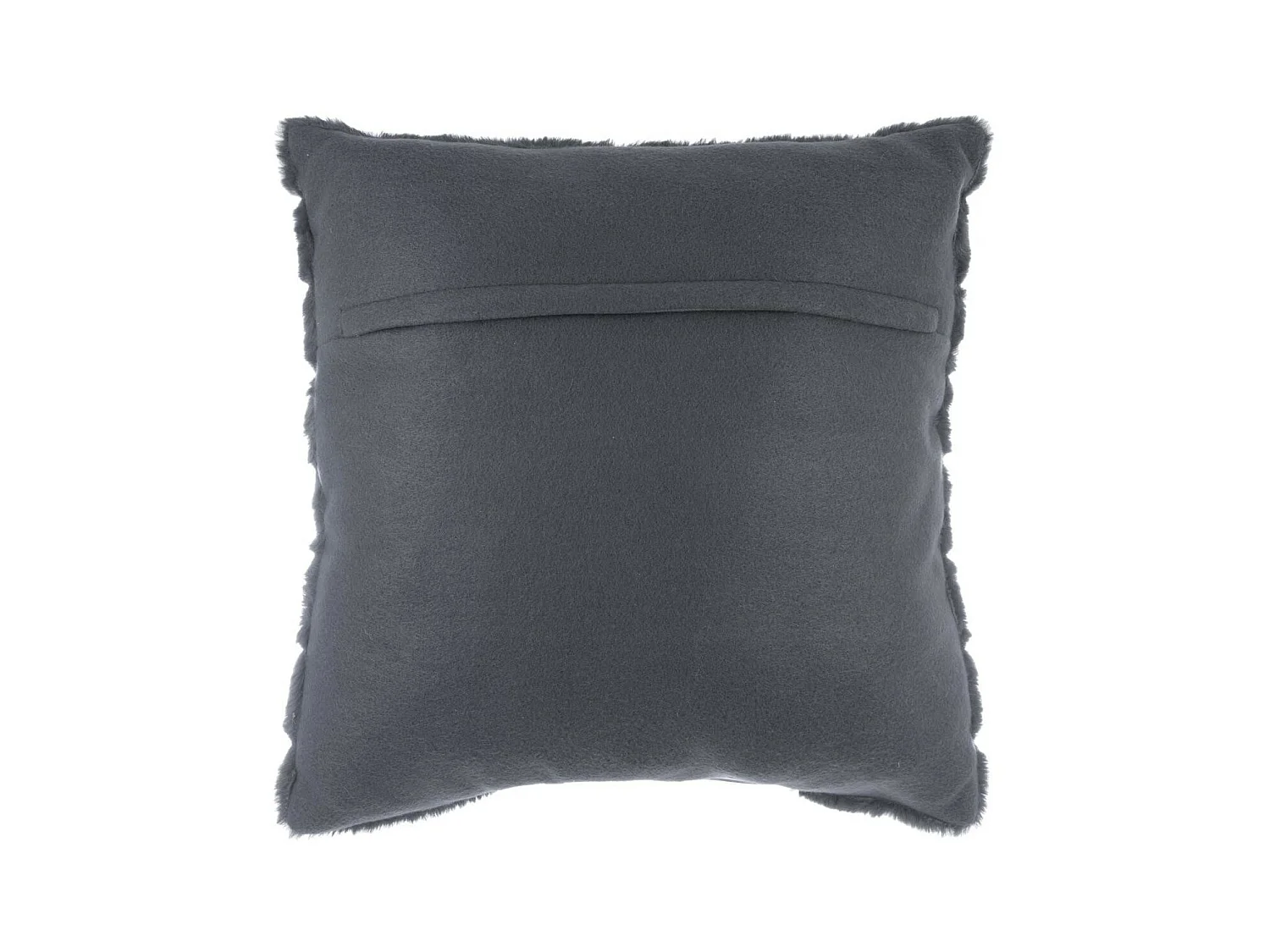 Coussin déhoussable en Fourrure Gris foncé 45 x 45 cm