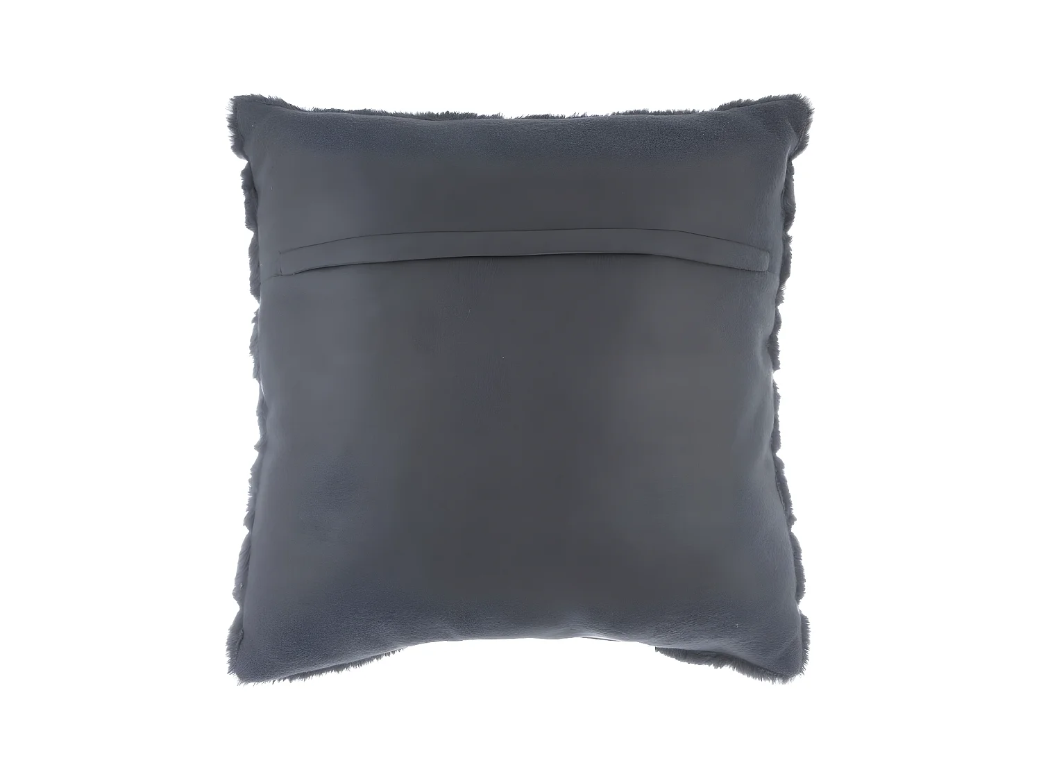 Coussin déhoussable en Fourrure Gris foncé 45 x 45 cm