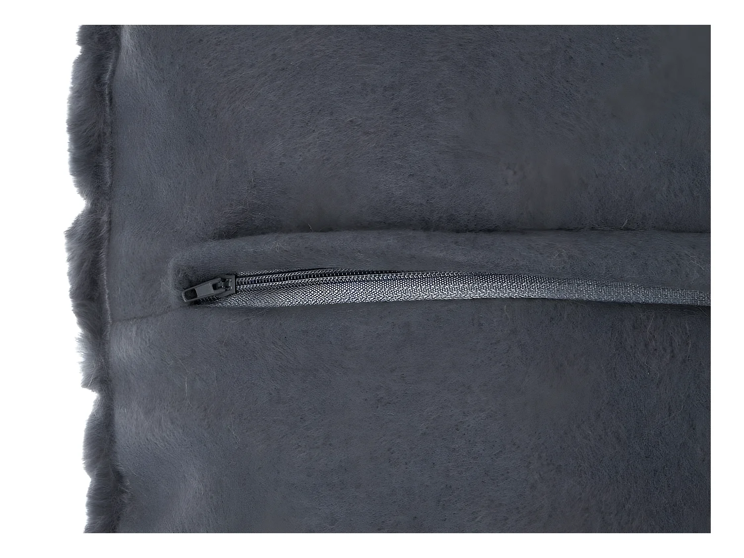 Coussin déhoussable en Fourrure Gris foncé 45 x 45 cm