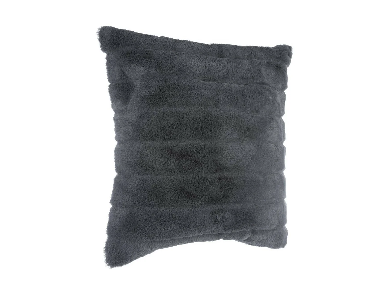 Coussin déhoussable en Fourrure Gris foncé 45 x 45 cm
