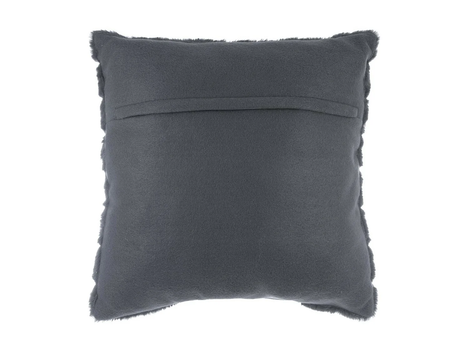 Coussin déhoussable en Fourrure Gris foncé 45 x 45 cm