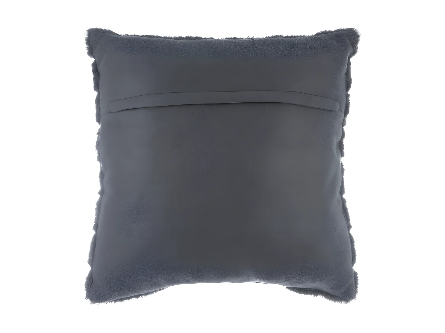 Coussin déhoussable en Fourrure Gris foncé 45 x 45 cm