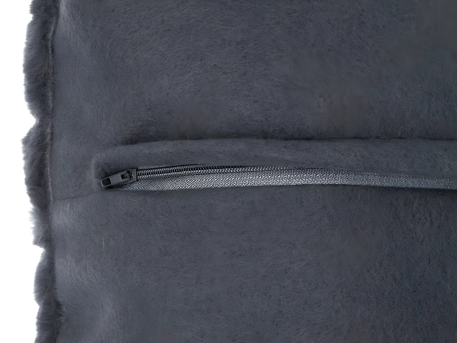 Coussin déhoussable en Fourrure Gris foncé 45 x 45 cm